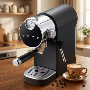 เครื่องชงกาแฟเอสเพรสโซแบบสัมผัส รุ่น AZ-EM1516B ขนาดกะทัดรัด พร้อมระบบ Pre-brew แรงดัน 15 บาร์ กึ่งอัตโนมัติ สำหรับทำลาเต้อาร์ตที่บ้าน - Product Image 1