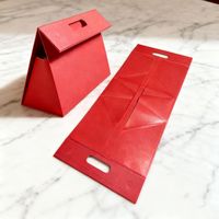 Boîte cadeau pliable personnalisée avec logo, avec poignée, emballage en carton réutilisable exquis pour cadeaux de luxe et vente au détail