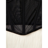 Soutien-gorge push-up sexy grande taille, respirant et écologique, à col halter ouvert, sans manches, style crop top corset