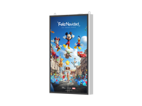 Écran LCD tactile extérieur 55 pouces avec cadre tout en aluminium 3000 nit, IP66, montage mural, totem pour affichage commercial en rue