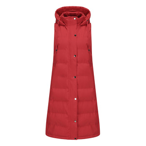 Gilet d'extérieur long <span class=keywords><strong>avec</strong></span> capuche, veste matelassée pour femme, veste <span class=keywords><strong>sans</strong></span> manches, <span class=keywords><strong>pull</strong></span> léger d'hiver - Product Image 6