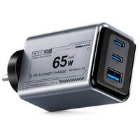 Adaptateur de chargeur de téléphone KYT 65W avec prise UK, Gan Pd Super Rapide Type C PPS