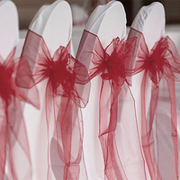 Großhandel Hochwertige Organza-Stuhlschärpen in Kundenspezifischen Farben für Hochzeiten, Bankette, Hotels und Veranstaltungsorte