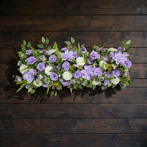 Panel de Flores Artificiales, Panel Decorativo de Pared Floral Morado y Blanco para Bodas, Eventos y Decoración del Hogar - Product Image 2