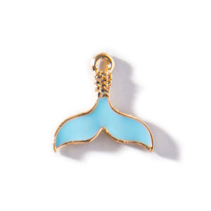 Dessin animé éblouissant queue de poisson dessin animé porte-clés bricolage pendentif alliage boucles d'oreilles Bracelet accessoires pour femmes - Product Image 3