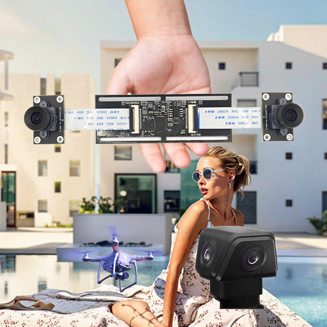 Plug-and-Play 3D Dual Camera Module with Large FOV 2MP UVC USB2.0 1/3 Inch OV4689 CMOS Sensor Binocular Stereo Camera