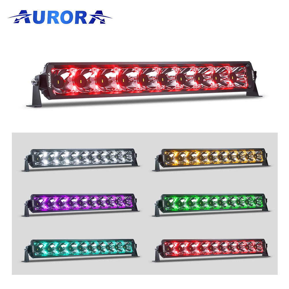 Aurora thanh ánh sáng screwless 40 inch RGB LED thanh ánh sáng Aurora barra de luz off road đèn LED cho xe tải