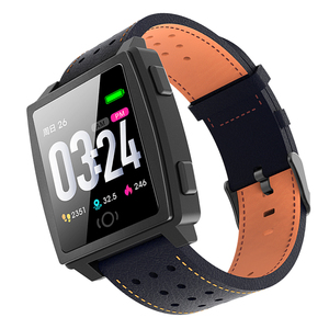 CK22 Extérieur porte en cuir bracelet <span class=keywords><strong>smartwatch</strong></span> <span class=keywords><strong>GPS</strong></span> enregistrement suivi mode multisport IP67 imperméable reloj montre-bracelet - Product Image 1