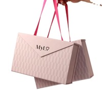 Boîte-cadeau de couleur rose à fermeture magnétique pliable de luxe avec poignées en ruban de satin Papier d'art de 2mm pour l'artisanat et l'utilisation industrielle