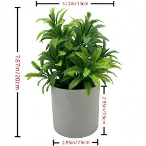 Nuevas plantas artificiales verdes de eucalipto y romero en macetas cilíndricas de plástico de 30 cm, ecológicas y de gran venta. - Product Image 6