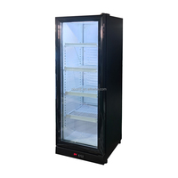 Réfrigérateurs à vin et boissons verticaux à porte vitrée avec éclairage LED, 220V, équipement de réfrigération à compresseur, vitrine réfrigérée pour stockage instantané de boissons