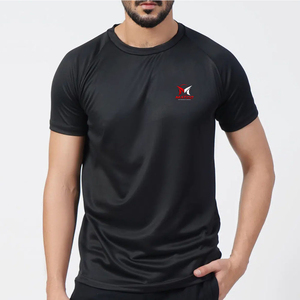 T-shirt de sport pour homme coupe ajustée avec logo personnalisé - Vêtement d'été le plus vendu, séchage rapide, respirant, tissu tricoté, manches courtes - Product Image 4