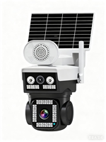 Caméra PTZ solaire 4G AOV V460 4MP à double objectif, suivi humanoïde par IA, caméra de surveillance extérieure 24h/24 et 7j/7 HE