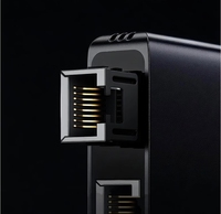 Penjualan Terlaris 2 Hingga 3 Gigabit Jaringan RJ45 Konektor Distributor Pembagi Jaringan Port Adapter Elektronik Ethernet Splitter Adapter