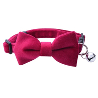 Collier d'entraînement pour chat PUPE, moderne, luxueux, personnalisé, doux, respirant, élégant, avec nœud papillon en velours, réglable, pour petits animaux