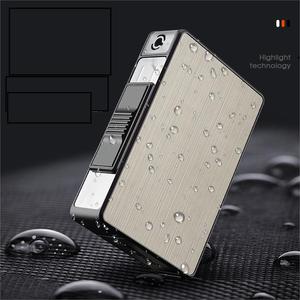 Étui à cigarettes <span class=keywords><strong>personnalisé</strong></span> fait à la main en métal aluminium avec briquet USB et boîte à cigares allume-gaz - Product Image 2