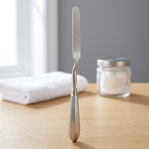 Lima para huesos de acero inoxidable alemán, manual, ultrafina, para cirugía plástica, 17 cm, cabeza de 20 mm, mango de Tufnol, 5 oz, CE - Product Image 2