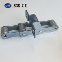 Chaîne en acier au carbone conforme à la norme ANSI CA550F4K19 avec goupille allongée, chaîne à rouleaux agricole pour équipement de presse à balles de foin