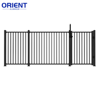 Clôture de jardin simple avec portail, designs d'images, petit poteau de clôture en aluminium pour maisons, jardins, panneaux extérieurs