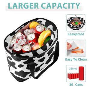 Wholesale Cow Print Custom Insulated Cooler <b>Bag</b> with Handles Waterproof <b>Lunch</b> <b>Tote</b> <b>Bag</b> for Women - Product Image 4