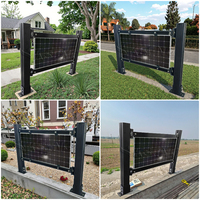 Système de clôture solaire bifacial vertical optimisé pour l'énergie solaire, support de clôture de jardin solaire, centrale électrique