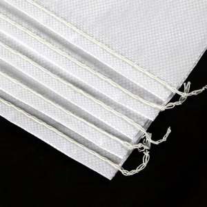 Sac tissé en PP blanc 100% avec découpe à chaud en haut et en bas 25Kg 50Kg pour la farine, les engrais, les aliments pour animaux Modèle n° Sac tissé en PP - Product Image 5