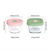 DAJI HYDRO Petit bol en verre portable Récipient à fruits étanche en gros pour les boîtes à lunch pour enfants Stockage des aliments pour bébés