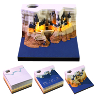 Omoshiroi Block Magic 3D Château de Poudlard Bloc-notes en papier artisanal Cadeaux cool pour enfants à Noël