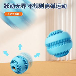 <b>Dog</b> Treat Dispensing <b>Ball</b> Rubber Medium Size Teeth Cleaning Interactive Toy For Pet Play - Product Image 3