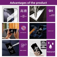 Protections d'écran en verre trempé pour iPhone 17 16 15Pro Max/15Plus/14/13 12 11 avec protection anti-explosion et anti-chute