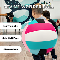 Ballon de volley-ball léger pour enfants Revive Wonder - Ballon d'entraînement et de pratique - Mousse souple et silencieuse pour l'intérieur - Taille 4 - Sûr pour jouer