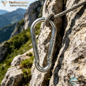 Custom Shaped Logo M6 Metal <b>Snap</b> <b>Hook</b> Stainless Steel DIN5299 Carabiner Ring 3-Year Warranty for General/Heavy Industry <b>Snaps</b> - Product Image 2