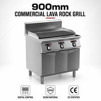 Grill électrique commercial à haute efficacité, largeur 900 mm, en acier inoxydable, arrêt automatique, économie d'énergie, pour restaurant