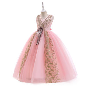 Robes de mariée appliquées pour enfants de 5 à 14 ans, robe de bal, robe de soirée, robe de princesse pour enfant - Product Image 4