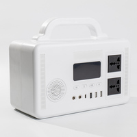 Station d'alimentation portable extérieure 300W 12.8V 15Ah 192Wh LiFePO4 avec contrôleur MPPT, onde sinusoïdale pure 220V DC 12V et haut-parleur Bluetooth