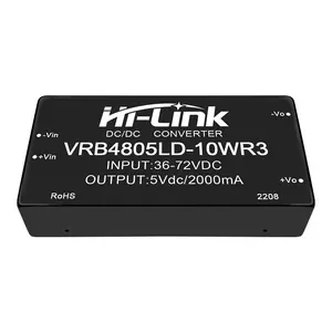 Hi-Link mini 86% verimli tek çıkışlı 10w 48v için 5v 2a dc dc dönüştürücü izole güç kaynağı modülü VRB4805LD-10WR3