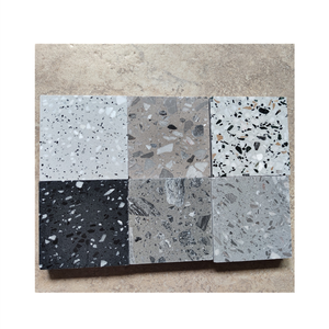 Gạch Lát Sàn Xi Măng Terrazzo Màu Xám Hạt Thô — ảnh 1