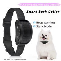 Collier anti-aboiement automatique sans choc, étanche IP65, à vibration, rechargeable, à commande vocale, pour chiens de petite et moyenne taille