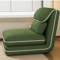 Sofá Cama Plegable Moderno de Corduroy, Asiento Reclinable Ajustable, Sillón Convertible para Sala de Estar y Uso Doméstico