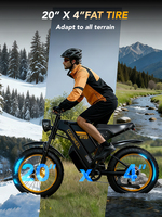 Bicicleta Eléctrica al por Mayor con Neumático Grueso de 20'' y Motor Trasero, Suspensión Completa, Disponible en Almacenes de la UE/EE. UU., Modelo 2025