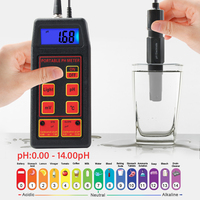 Yieryi Pengukur PH/MV/Temp Portabel 3-In-1, Akurasi Tinggi + Elektroda PH & ORP Dapat Diganti + Penyelidik Suhu