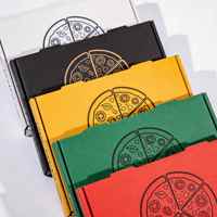 Boîte à pizza de qualité restaurant SP4663, personnalisée avec logo, emballage thermique écologique en kraft pour plats à emporter