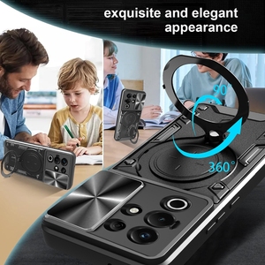 Với Vòng đứng chủ đầy đủ máy ảnh bảo vệ điện thoại di động Trường hợp với Magnetic bìa cho Itel S25 siêu 4G S24 S23 A70 A60 A50 4G - Product Image 6