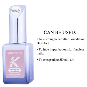 Structure de vernis à ongles en gel à base de caoutchouc de marque privée vernis en gel Base de couleur <span class=keywords><strong>UV</strong></span> <span class=keywords><strong>semi</strong></span>-permanente Gellak Fournitures pour ongles avec logo personnalisé - Product Image 4