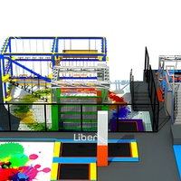 Trampoline gonflable pour enfants Airbag Cours de corde intérieur Tyroliennes
