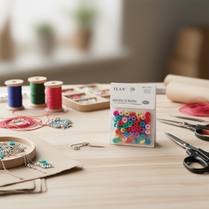 Perline in legno ILAN 4x10mm colorate per la creazione di gioielli e artigianato - Product Image 2