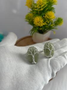 Handmade Vintage Silver Statement <b>Ring</b> Adjustable Wire-Wrapped Green Aventurine Natural Healing Stone for Size 8.5-8 for - Product Image 5