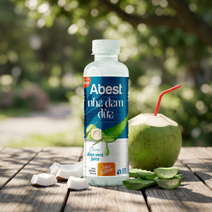 Jus concentré d'aloe vera aromatisé au raisin avec pulpe, 500 ml x 24 bouteilles, faible teneur en glucides, OEM/ODM, marque privée, Vietnam, directement de l'usine - Product Image 2