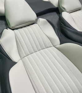 Fundas de Asiento de Coche de Cuero Nappa Blanco Personalizadas para Land Cruiser <span class=keywords><strong>2022</strong></span>, Reemplazo Completo, Clase E, Serie 7, Golf, Passat CC, A7, <span class=keywords><strong>A5</strong></span>, Hiace - Product Image 3