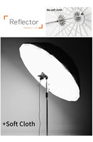 KAMPHO 43 ''50'' 60 ''65'' 75 ''intérieur blanc réfléchissant parapluie de studio photographique avec couvercle diffuseur